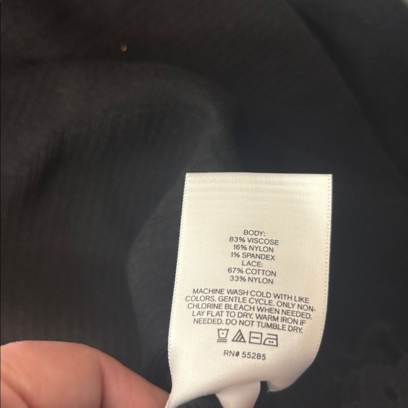 EXPRESS Black Body Contour Cropped Sweater with Lace Detail- NWT-XL - Picture 13 of 15